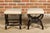 Viennese 1900s Black Stools with X-Form Bases and Custom Upholstery, a Pair For Sale In Atlanta - Image 6 of 12