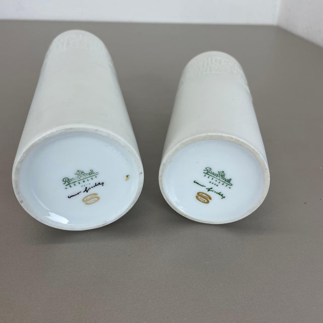 Abstract Porcelain Vases by Cuno Fischer for Rosenthal, Germany, 1980s, Set of 2 For Sale - Image 18 of 18