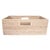 Boho Chic Artifacts Rattan Rectangular Shelf Basket with Side Handles in White Wash - 16" For Sale - Image 3 of 9