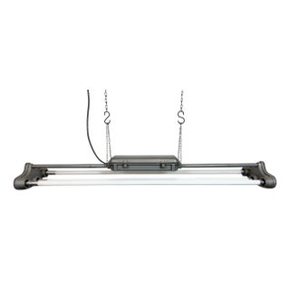 Industrial Grey Hanging Tube Light from Polam Gdansk, 1970s For Sale