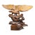 Large Mid-Century Modern Hand Carved Walnut Eagle Sculpture on Burl Wood Base For Sale