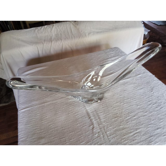 Mid-Century Daum France Rare Large 26.5" Crystal Swallowtail Centerpiece Bowl - Pristine For Sale - Image 11 of 14