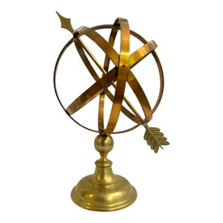 Early 20th Century Brass Armillary Sphere on Stand by Peerage of England For Sale