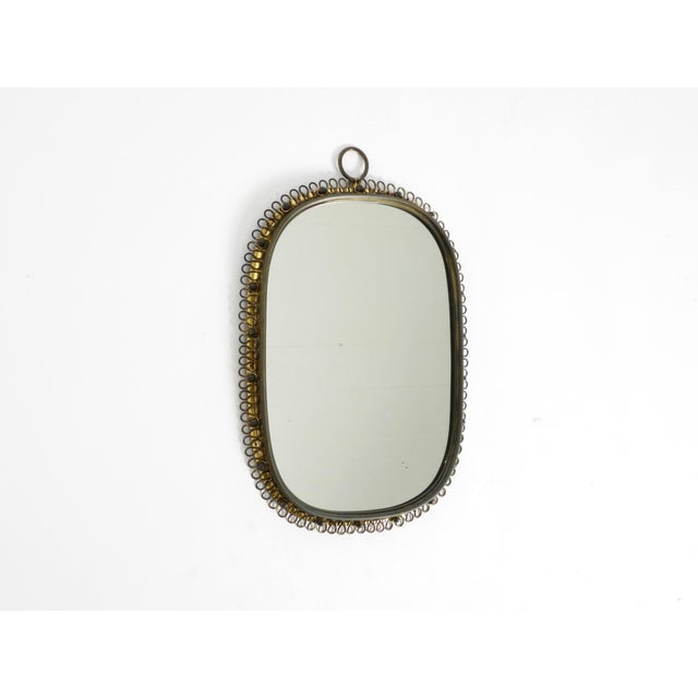 Mid-Century Modern Mid-Century Modern Brass Wall Mirror by Josef Frank for Svenskt Tenn, Sweden, 1950s For Sale - Image 3 of 18