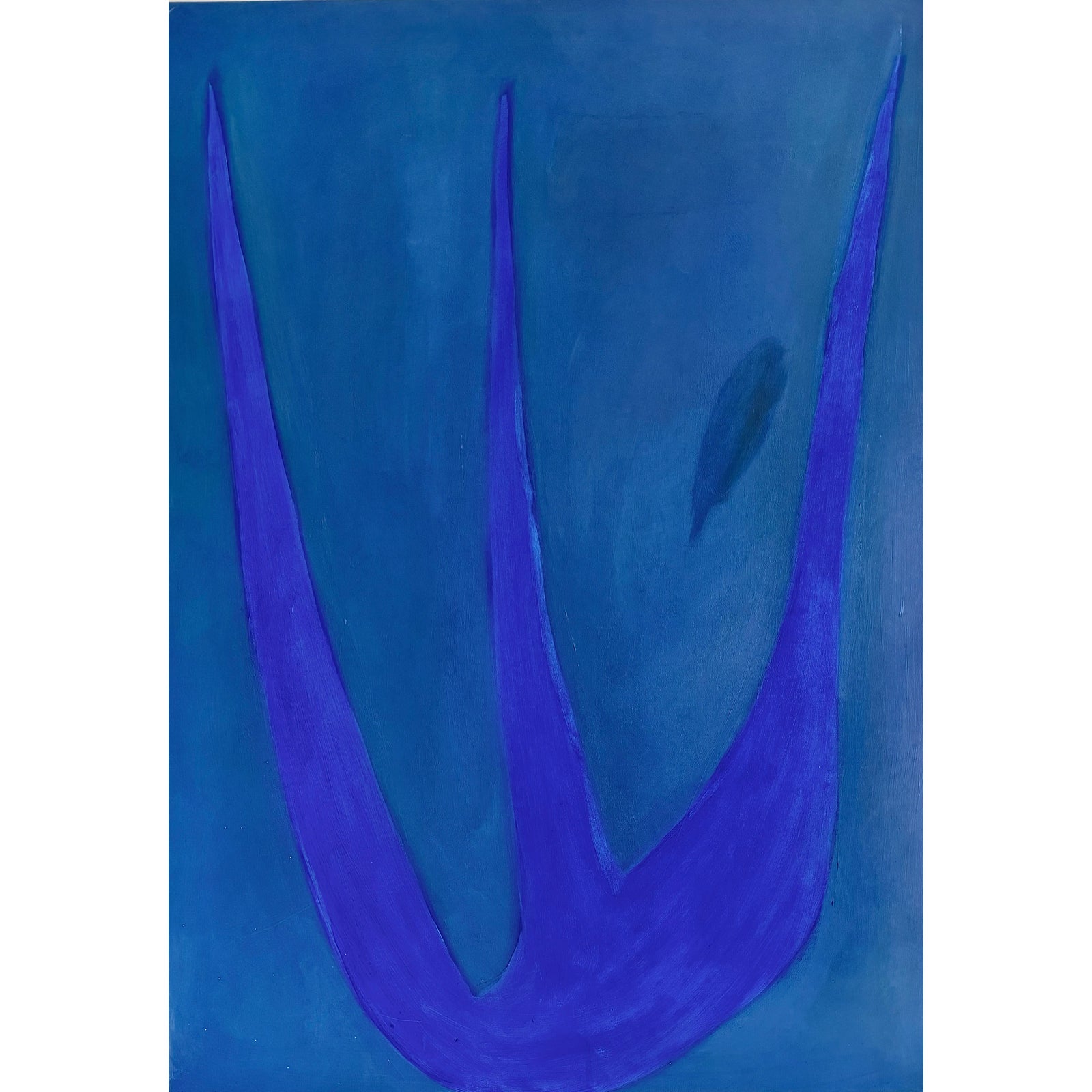 Cobalt Blue Oil Painting Original Abstract Picture Canvas