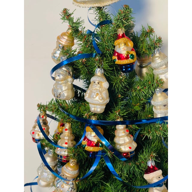 40 S Cute Mini Silver Glass Christmas Ornaments- For Sale - Image 11 of 11