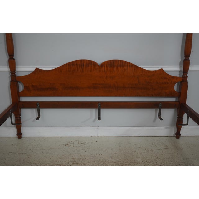 Traditional Eldred Wheeler King Size Tiger Maple Poster Bed For Sale - Image 3 of 16