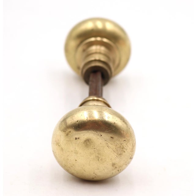 Metal Vintage Classic Plain Polished Brass Door Knobs House Set For Sale - Image 7 of 7