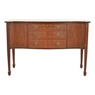 Kittinger Federal Inlaid Mahogany Serpentine Front Sideboard Credenza For Sale