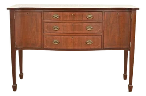 Kittinger Federal Inlaid Mahogany Serpentine Front Sideboard Credenza