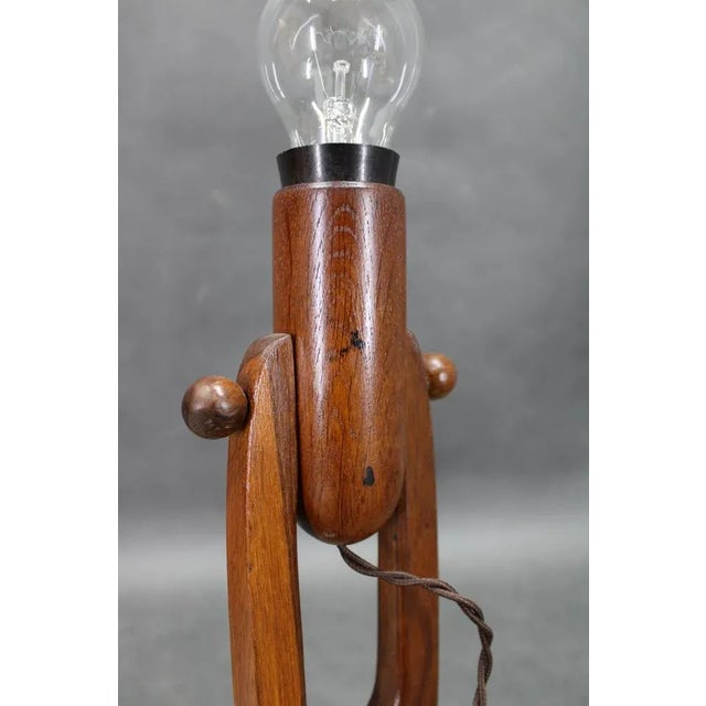 Vintage Oak Table Lamp, 1960s For Sale - Image 12 of 18
