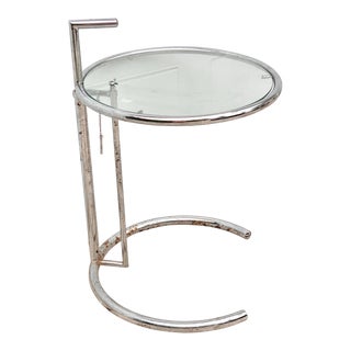 Vintage Eileen Gray Chrome Adjustable Side Table For Sale