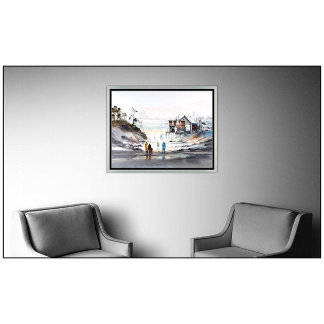 Message us to inquire about custom framing options! (Included for free with every purchase) The artwork here, "At Waters...