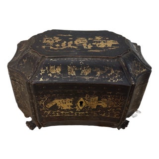 Mid-19th Century Chinese Export Tea Caddy For Sale