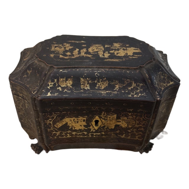 Mid-19th Century Chinese Export Tea Caddy For Sale