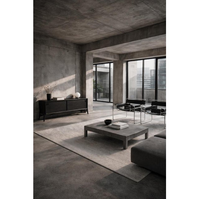 Mid-Century Scandinavian Modern Dark Oak Sideboard with Wooden Handles, 1960s For Sale - Image 18 of 18