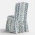 Ruffle Camel Back Dining Chair in Linny Ikat Slate For Sale In Chicago - Image 6 of 7