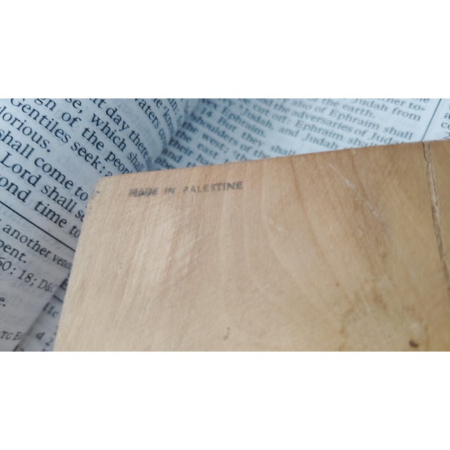 Antique Holy Land Olive Wood Prayer Box, Jerusalem / Made in Palestine, Complete With Original Prayer Cards For Sale In Sacramento - Image 6 of 10