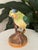 Brown Vintage Italian Majolica Ceramic Parrot Figurine Hand Painted Made in Italy Bird on Branch For Sale - Image 8 of 10