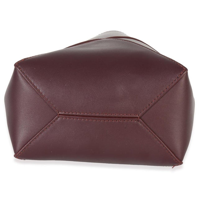 Loewe Burgundy Calfskin Mini Puzzle Fold Tote For Sale - Image 4 of 7