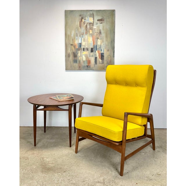 A super comfortable, newly restored circa 1960’s adjustable reclining lounge chair made by IB Kofod Larsen and possibly...