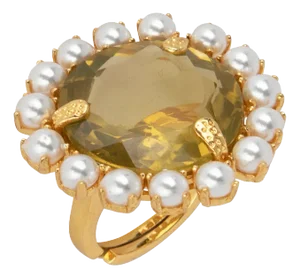 Clementine Ring, Yellow, Size 9