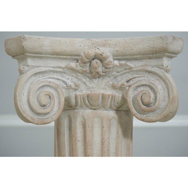 Vintage Faux Marble Column Pedestal For Sale - Image 9 of 11
