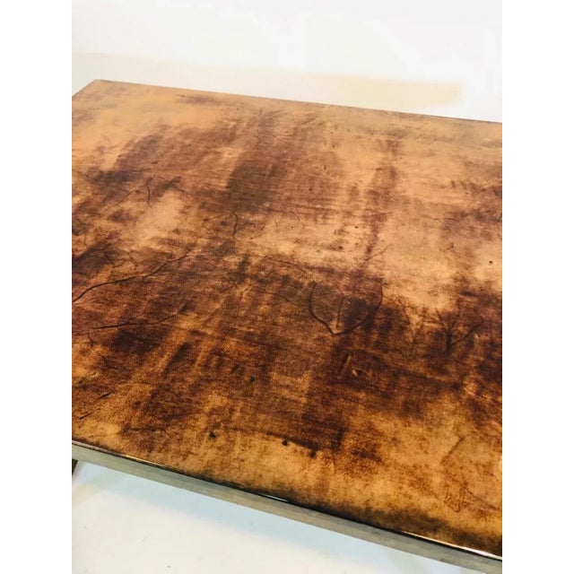 Aldo Tura Aldo Tura Goat Skin Table For Sale - Image 4 of 10
