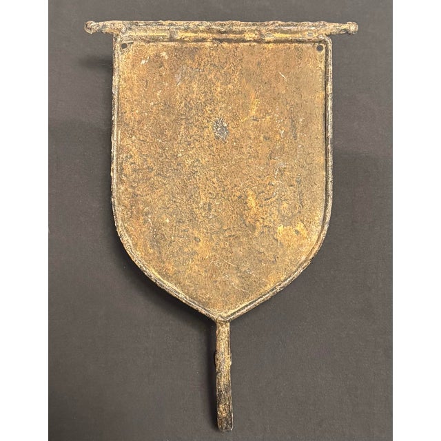 Designer-Sourced Sculptural Bull Head Wall Hook on Shield Backplate For Sale In Pittsburgh - Image 6 of 12