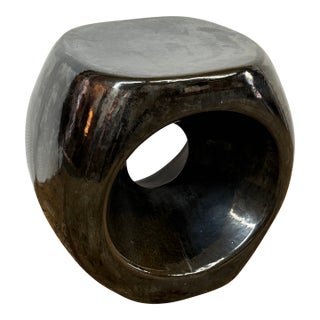 Made Goods Duffy Stool, Metallic Charcoal For Sale