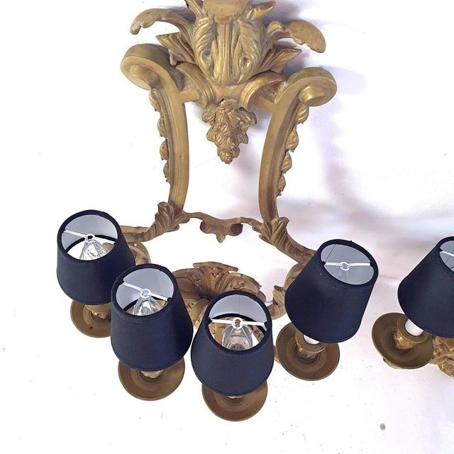 Renaissance Style Wall Sconces in Cast Bronze, Italy, 1940s, Set of 2 For Sale - Image 4 of 12