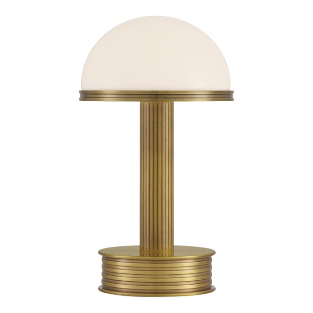 Currey & Company Promenade Brass Cordless Table Lamp For Sale
