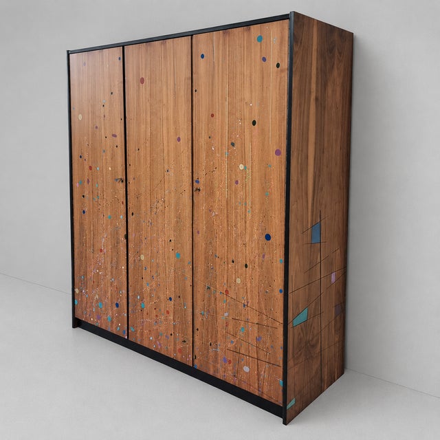 Wood Mid-Century Walnut Wardrobe, 1960s For Sale - Image 7 of 13