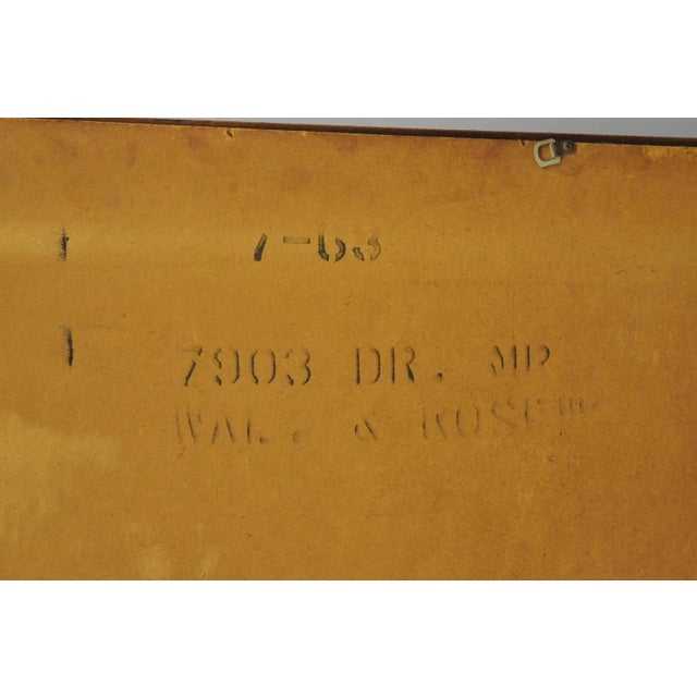 Vintage Mid Century Modern Sculpted Walnut & Rosewood Beveled Glass Wall Mirror For Sale - Image 9 of 10