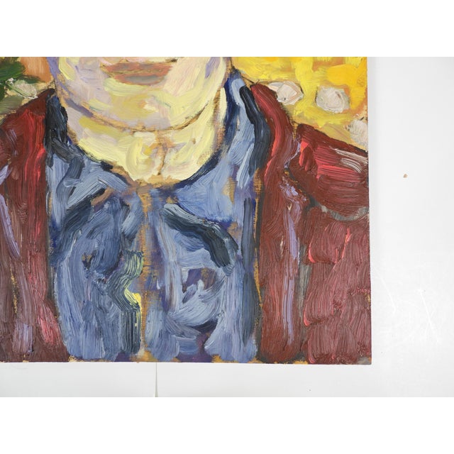 Contemporary Contemporary Expressionist Portrait Painting of Silver Haired Man For Sale - Image 3 of 7