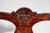 Beautiful English Antique Carved Wood Walnut Desk Arm Chair Leather Seat For Sale - Image 4 of 18