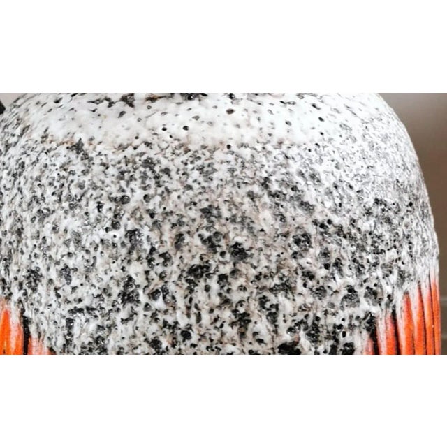 Vintage Fat Lava-Style German Colored and Glazed Ceramic Pitcher With Handle For Sale - Image 9 of 13