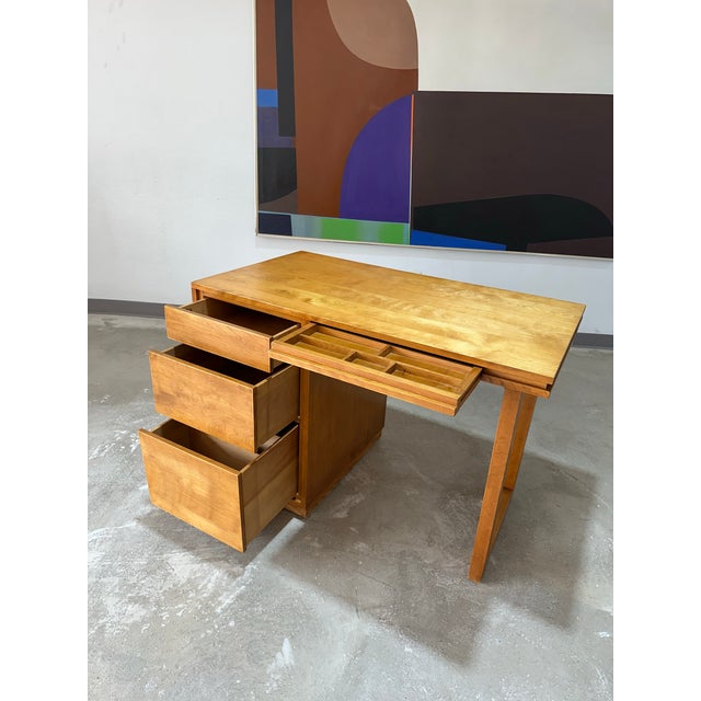 Mid-Century Modern 1950s Conant Ball Mid Century ModernMates Solid Birch Desk For Sale - Image 3 of 12