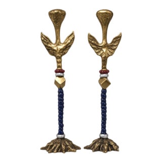 Pair of Vintage Mac Eagle Candlesticks For Sale
