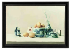 Zhang Wei Guang, Breakfast, Original Oil Painting, 2000s