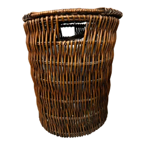 Late 20th Century Large Basket With Lid