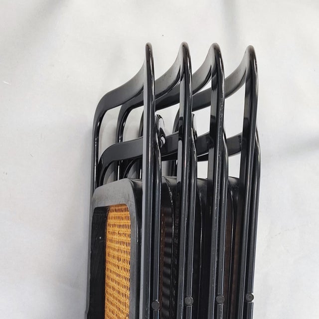 Brown Folding Chairs by G. Cattelan for CiDue, 1970s, Set of 8 For Sale - Image 8 of 15