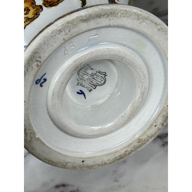 Ceramic 20th Century Renaissance Collection Vases from Gien, Set of 2 For Sale - Image 7 of 8