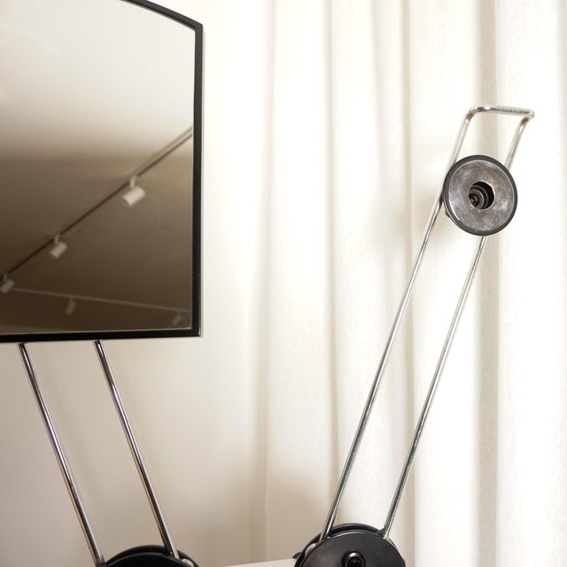 Space Age Table Lamp with Mirror, 1980 For Sale - Image 3 of 5