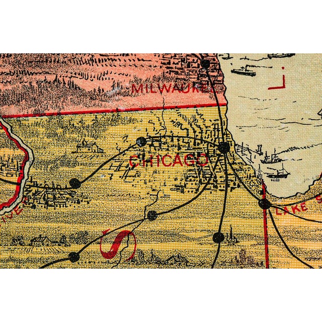 Brown Late 19th Century "Across the Continent" Game Board by Parker Bros. For Sale - Image 8 of 11