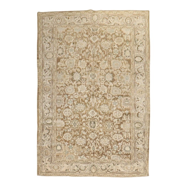 Early 20th Century Zabihi Collection Brown Persian Malayer Rug - 6'10" x 10' For Sale