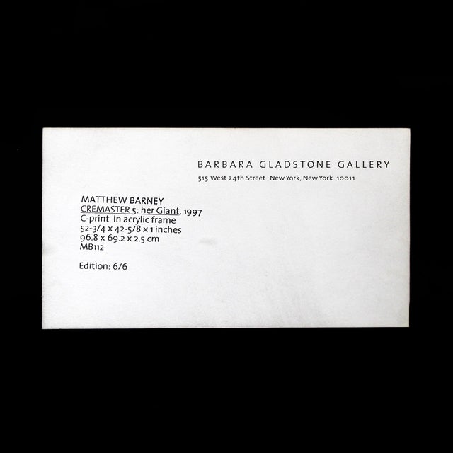 Matthew Barney, Cremaster 5: Her Giant, 1997, C-Print, Framed For Sale - Image 8 of 10