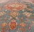 Textile Antique Turkish Oushak Rug on a Blue Background and Orange-Red Color Border For Sale - Image 7 of 12