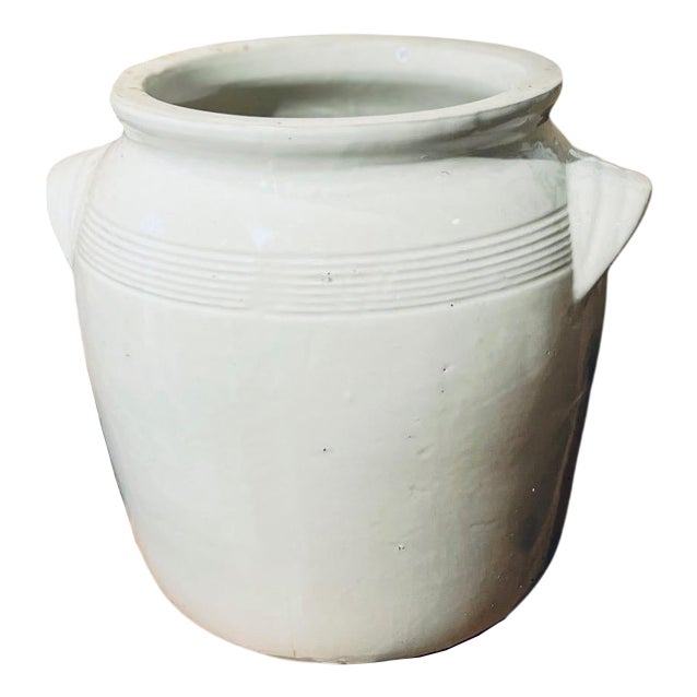 Giant 2 Gallon Early 20th Century French Stoneware Confit Pot For Sale