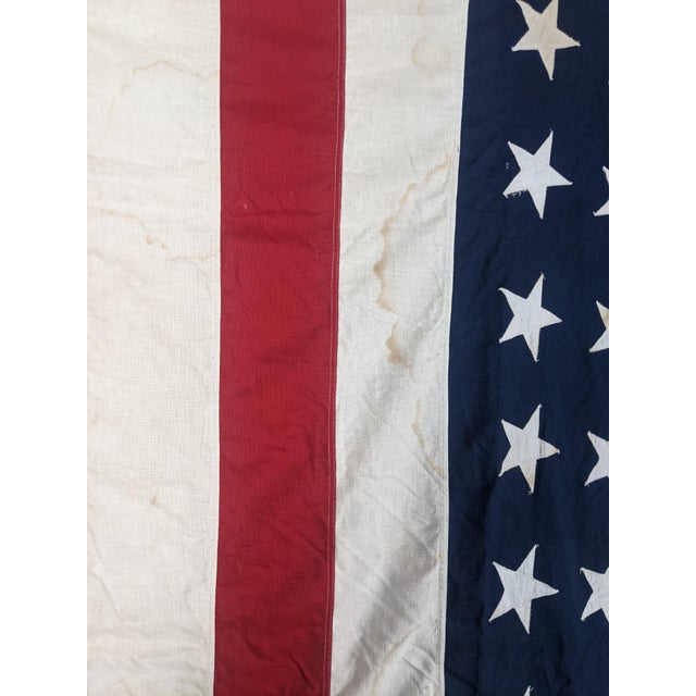 Large Vintage Valley Forge 48-Star Sewn American Flag, Red, White & Blue For Sale - Image 9 of 14